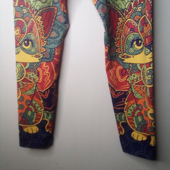 Brave New Look Leggings S Women Stretch Pattern Art To Wear Colorful - Picture 14 of 14
